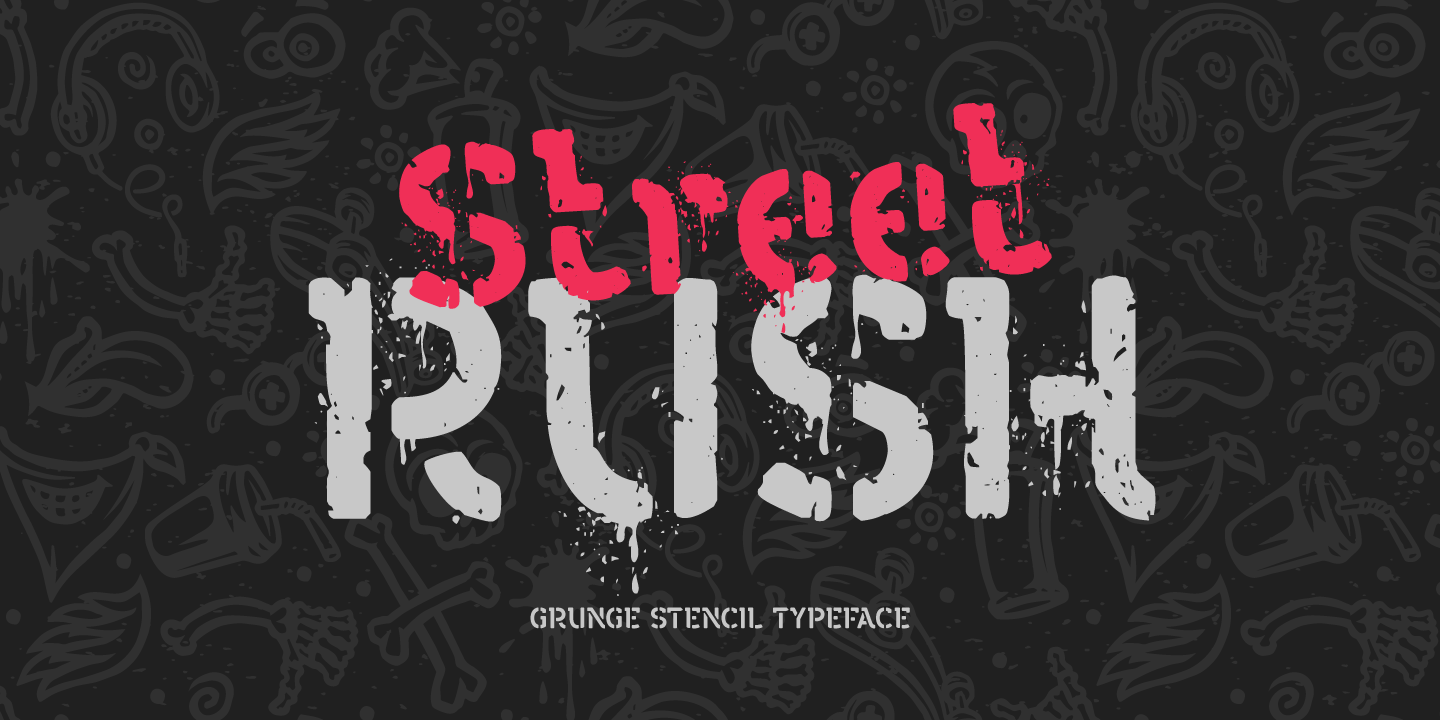 Beispiel einer Street Rush-Schriftart